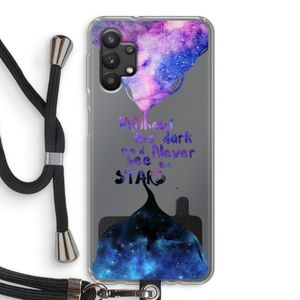 Stars quote: Samsung Galaxy A32 5G Transparant Hoesje met koord