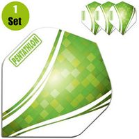 Pentathlon Vizion Swirl Dartflights - Groen - thumbnail