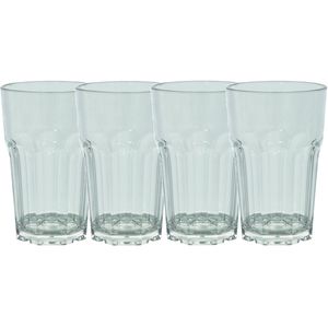 Set van 10x stuks onbreekbare kunststof camping drinkglazen/waterglazen 285 ml