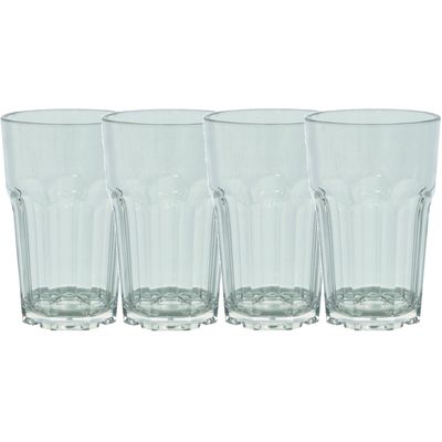 Set van 10x stuks onbreekbare kunststof camping drinkglazen/waterglazen 285 ml
