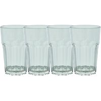 Set van 10x stuks onbreekbare kunststof camping drinkglazen/waterglazen 285 ml Set van 10x stuks onbreekbare kunststof camping drinkglazen/waterglazen 285 ml