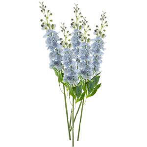 Kunstbloem Ridderspoor/delphinium Roland - 5x - 87 cm - licht blauw - kunst zijdebloemen