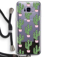 Cactus Lover: Samsung Galaxy S8 Transparant Hoesje met koord