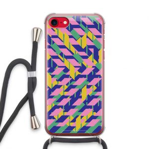 Skew Blush 1: iPhone SE 2020 Transparant Hoesje met koord