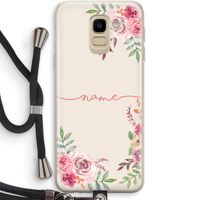 Rozen: Samsung Galaxy J6 (2018) Transparant Hoesje met koord