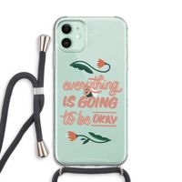 Optimistic flower girl: iPhone 11 Transparant Hoesje met koord Optimistic flower girl: iPhone 11 Transparant Hoesje met koord
