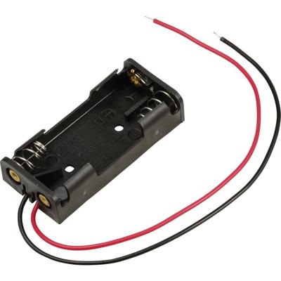 TRU COMPONENTS TC-13220660 Batterijhouder Aantal cellen: 2 AAA (potlood) Kabel (l x b x h) 51 x 23 x 11.5 mm