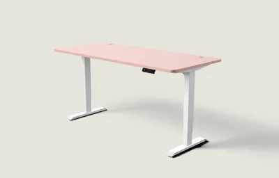 Desktronic HomePro bureau Wit / Zachtroze / 180x80 cm