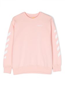 Off-White Kids sweat à imprimé Arrows - Rose