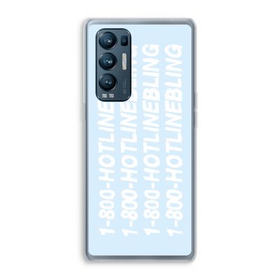 Hotline bling blue: Oppo Find X3 Neo Transparant Hoesje
