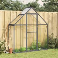 VidaXL Tuinkas met basisframe 169x58x195 cm aluminium antracietkleurig