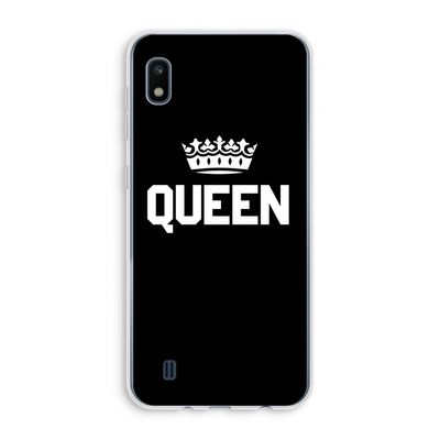 Queen zwart: Samsung Galaxy A10 Transparant Hoesje