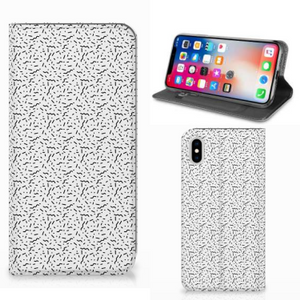 Apple iPhone Xs Max Hoesje met Magneet Stripes Dots