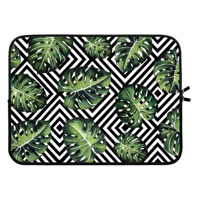 Geometrische jungle: Laptop sleeve 15 inch