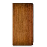 Motorola Moto G84 Book Wallet Case Donker Hout