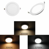LED paneel rond 15W 224mm inbouw 900, 970, 1030 Lm kleur instelbaar 3000K, 4000K en 5700K dimbaar
