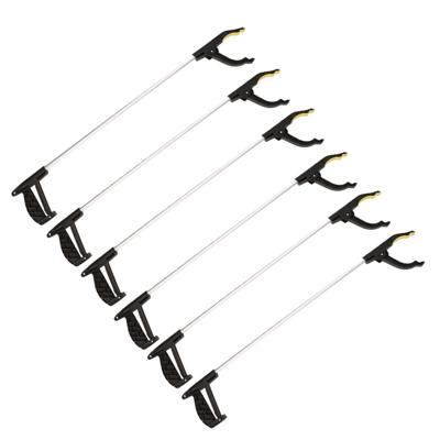 Afvalgrijper / Grijphulp - 6x - met magneet - aluminium - 75 cm - opruimen van zwerfvuil