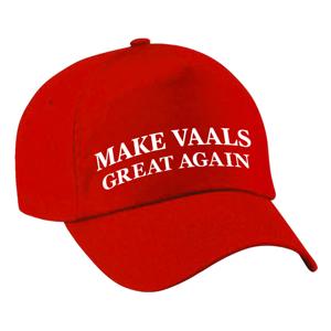 Carnaval verkleed pet - rood - Make Vaals Great Again - volwassenen