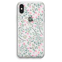 Sierlijke bloemen: iPhone XS Max Transparant Hoesje