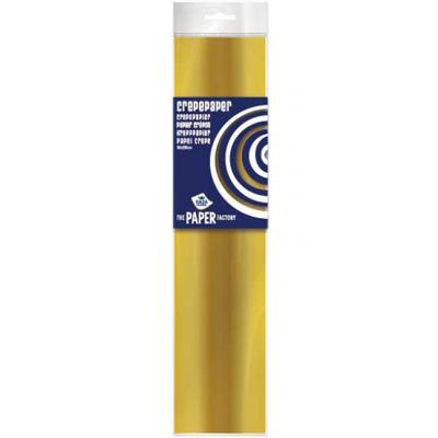 Crepe papier platte vellen - metallic goud - 250 x 50 cm - Knutselen met papier - Knutselspullen