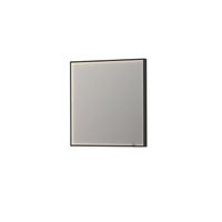 Spiegel INK SP19 Vierkant In Stalen Kader Met Indirecte Colour Changing LED Verlichting 80 x 4 x 80 cm Mat Zwart
