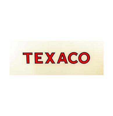 Texaco Logo Glas voor Benzinepomp - 30,8 x 13cm