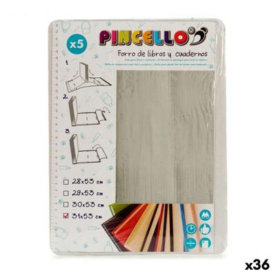 Zelfklevende boekomslag Pincello Transparant 1 x 31 x 53 cm (36 Stuks)