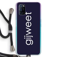 Gijweet: Oppo A72 Transparant Hoesje met koord