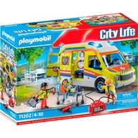 PLAYMOBIL City Life - Ambulance met licht en geluid constructiespeelgoed 71202 - thumbnail