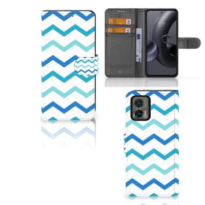 Motorola Edge 30 Neo | Telefoon Hoesje | Zigzag Blauw
