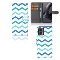 Motorola Edge 30 Neo | Telefoon Hoesje | Zigzag Blauw