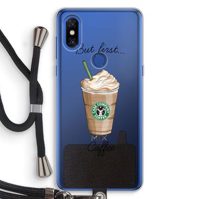 But first coffee: Xiaomi Mi Mix 3 Transparant Hoesje met koord
