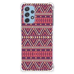 Samsung Galaxy A73 Doorzichtige Silicone Hoesje Aztec Paars