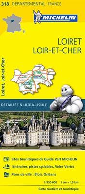 Wegenkaart - landkaart 318 Loiret - Loir et Cher | Michelin Wegenkaart - landkaart 318 Loiret - Loir et Cher | Michelin