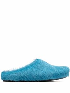 Marni chaussons Fussbett Sabot en raphia - Bleu