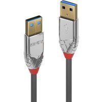 Lindy 36625 0.5m USB A USB A Mannelijk Mannelijk Grijs USB-kabel - thumbnail