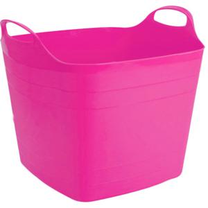 Flexibele kuip - 40L - kunststof - 42 x 42 cm - fuchsia roze - emmer - wasmand   -