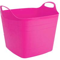 Flexibele kuip - 40L - kunststof - 42 x 42 cm - fuchsia roze - emmer - wasmand - thumbnail