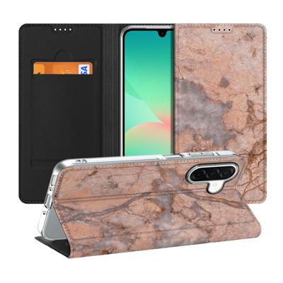 Samsung Galaxy A26 | Standcase | Marmer Oranje