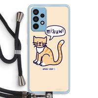 Miauw: Samsung Galaxy A52 Transparant Hoesje met koord