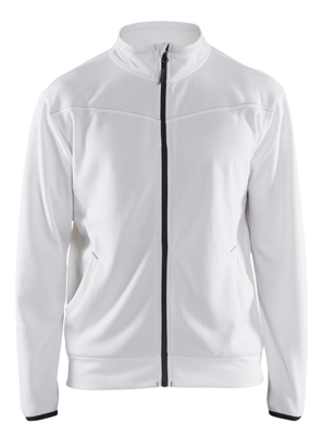 Blåkläder Service Sweatshirt met rits 33622526 | Wit/Donkergrijs | Maat L - 7330509644317