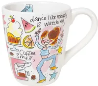 Blond Amsterdam mok aardewerk mok met rollerskates 0,35l 10x11.5cm multi