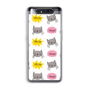 Meow: Samsung Galaxy A80 Transparant Hoesje