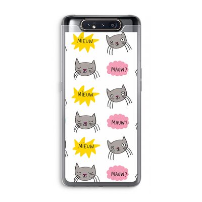 Meow: Samsung Galaxy A80 Transparant Hoesje