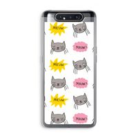 Meow: Samsung Galaxy A80 Transparant Hoesje Meow: Samsung Galaxy A80 Transparant Hoesje