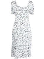 b+ab robe mi-longue Ditsy à fleurs - Blanc