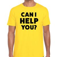 Can i help you beurs/evenementen t-shirt geel heren