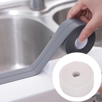 Duurzaam PVC materiaal waterdichte schimmel proof plakband keuken badkamer muur afdichting tape breedte: 2.2 cm x 3.2 m (wit)