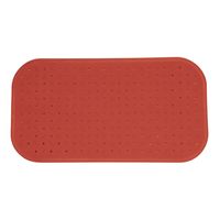 MSV Douche/bad anti-slip mat badkamer - rubber - terracotta - 36 x 76 cm   - - thumbnail