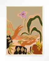 Urban Cotton Wandkleed 'The Power Of One' 110 x 145cm in Floating Frame - off white